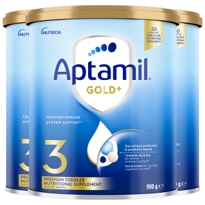 [3罐装]Aptamil澳洲原装进口爱他美金装3段1-2岁婴幼儿配方奶粉900g