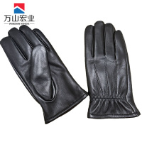 万山宏业 加绒头层羊皮手套触屏手套礼盒装WD2T/副