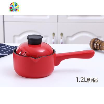 陶瓷锅煲汤炖锅小砂锅煲仔饭家用燃气红色明火套装大号煤气灶专用 FENGHOU 中国红2.8升汤锅