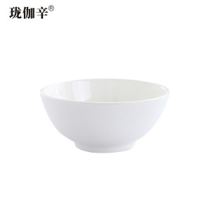 珑伽辛 白色陶瓷碗饭碗 5英寸/个