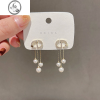 JiMi法式小众流苏耳坠女珍珠耳环轻奢高级感小香风耳饰2023年新款潮