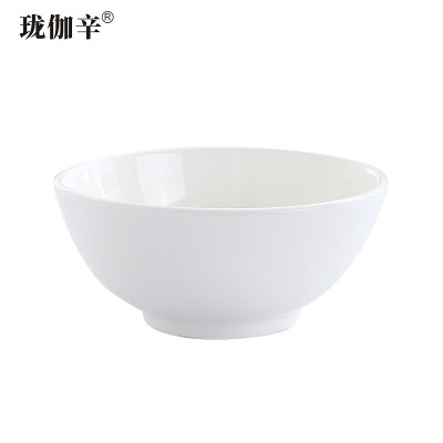珑伽辛 白色陶瓷碗饭碗 6英寸/个