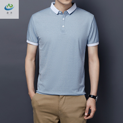 厂家直销-2021年夏季短袖运动POLO衫休闲男装纯色半袖潮流上衣迈诗蒙