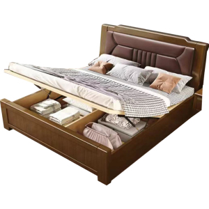 臻远 ZY-SMC-152 实木床 1.8*2.0米气压高箱 单位:1张