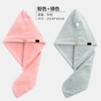 干发帽女抖音吸水快速干发巾擦头发毛巾包头巾洗头速干帽浴帽 三维工匠 紫+绿