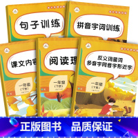 [正版]语文专项训练人教版一年级下册共5本小学阅读理解句子训练拼音字词训练课文内容填空反义词近义词多音字同音字形近字全