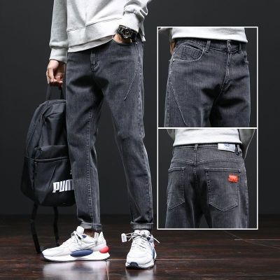 牛仔裤男潮春秋季潮流百搭长裤男士宽松直筒高弹力韩版休闲裤子诺合