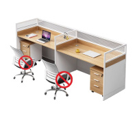 指臣 职员桌含柜2.4*0.6*1.1m张