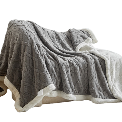 铭思沃毛毯180*200cm条 灰