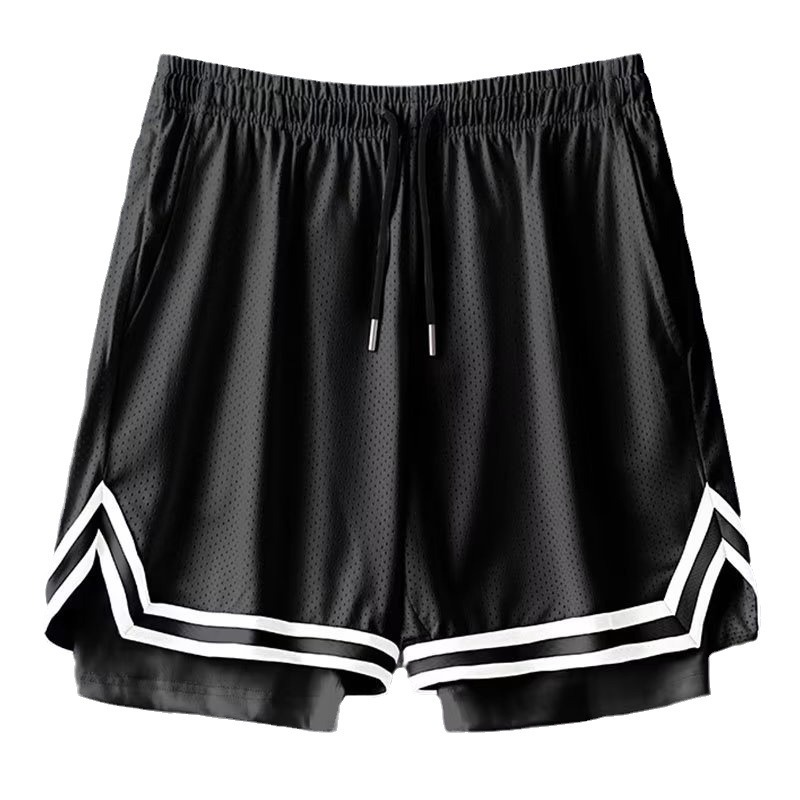 网眼冰丝短裤男士夏季新款美式运动跑步篮球宽松型五分裤