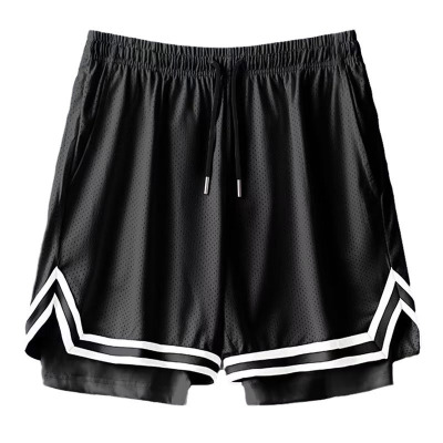 网眼冰丝短裤男士夏季新款美式运动跑步篮球宽松型五分裤