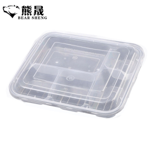 熊晟 一次性餐盒 五格1000ml 150个/箱