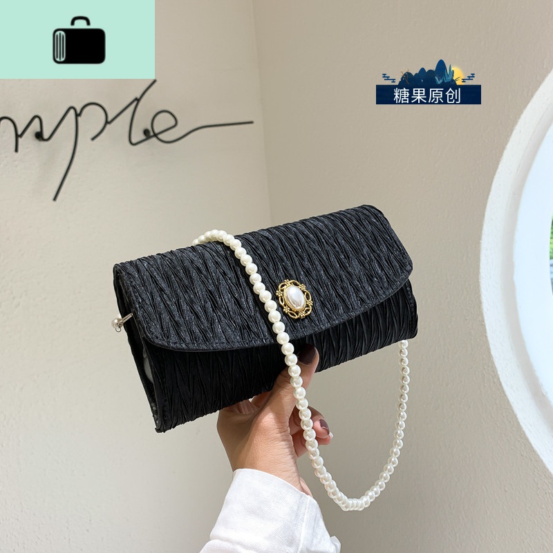 小包包2020新款潮网红高级感夏天锁扣方包日韩纯色质感单肩腋下包NEW LAKE女士单肩包