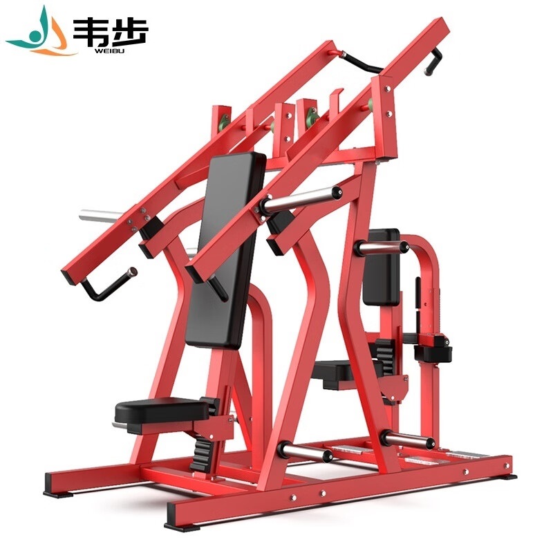 韦步商用悍马系列EM909分动式推胸及高拉背肌挂片式自由力量器