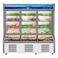 星星(XINGX)LCD-1800DE双温1.8米商用冷藏展示柜保鲜冷藏冷冻立式冰柜麻辣烫水果蔬菜啤酒饮料双温电控点菜柜