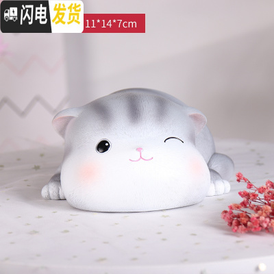 三维工匠宫廷猫大人用创意抖音家用可爱女生女孩儿童防摔存钱罐储蓄罐摆件 喵妮卡-小号D款防摔