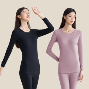 浪莎秋衣秋裤套装女士纯棉保暖内衣薄款棉毛衫女内穿打底春秋冬季