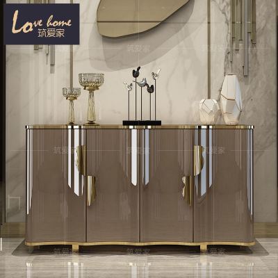 后现代玄关柜酒店样板间装饰柜烤漆设计师创意厅柜轻奢餐边柜子