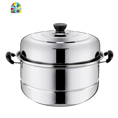 304蒸锅不锈钢加厚多层蒸笼馒头家用二三层四层电磁炉燃气炉 FENGHOU 四层加厚蒸锅30cm