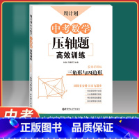 [正版]周计划 中考数学压轴题高效训练 三角形与四边形 答案详解版 华东理工大学出版社 周周有安排 日日有进步 中考数