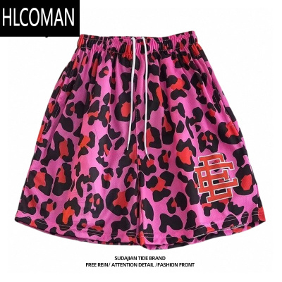 HLCOMAN夏季潮牌印花美式短裤男生篮球透气速干跑步三分裤高街宽松休闲裤