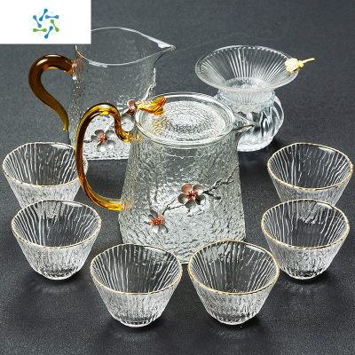 整套玻璃茶具功夫茶杯耐热家用简约办公室泡茶壶盖碗茶道套装 三维