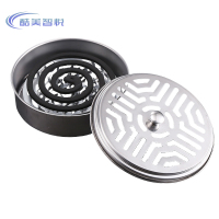 酷美智悦 不锈钢蚊香盒带盖14*14*5cm KM-BH588 个