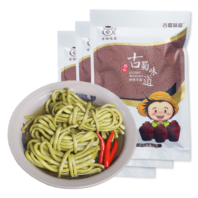 古蜀味道四川泡豇豆350gX3袋酸豆角老坛发酵豇豆咸菜