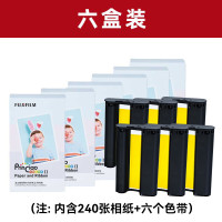 富士小俏印二代耗材无背胶6盒(含色带) 手机照片打印机家用小型迷你便携式无线热升华洗相纸 富士原装相纸 原装相纸