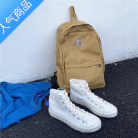 SUNTEK帆布鞋女生冈山久留米低帮纯色小白鞋休闲百搭高帮板鞋男ins