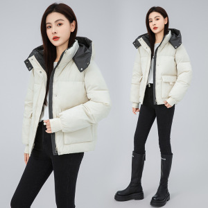 羽绒棉衣女外套新款连帽面包服百搭冬装韩版宽松短款时尚棉服