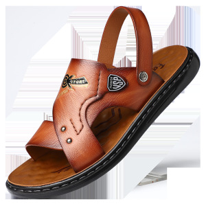 户外开车凉鞋男夏季软底凉拖鞋两穿休闲透气防滑沙滩鞋男