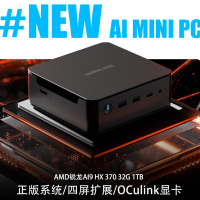 小窝厘 七彩虹高性能游戏办公迷你主机AI PC口袋台式电脑商务办公设计小主机AMD锐龙AI9 HX370 32G 1TB