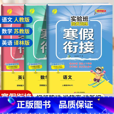 [五年级江苏版3本]语数英寒假衔接 小学通用 [正版]2024新实验班寒假衔接一年级二年级四五六三年级上册下册小学语文数