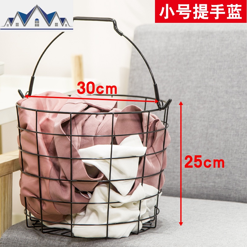 北欧铁艺脏衣篮置物架分类多层脏衣篓收纳洗衣篮子筐子衣服娄家用 三维工匠收纳篮