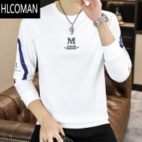 HLCOMAN2024秋季新款卫衣男加绒加厚秋衣潮牌男装长袖T恤秋装上衣服