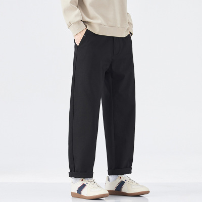 |新款秋季轻商务休闲裤子男秋款韩版潮流宽松小直筒长裤款