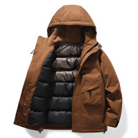 男装机能连帽工装加厚户外棉服时尚冲锋衣骑行秋冬季棉袄男士外套