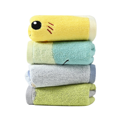 洁丽雅毛巾4条装卡通家用擦脸巾柔软亲肤吸水211041TA