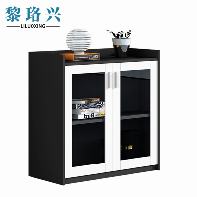 黎珞兴矮柜白色两门玻璃台