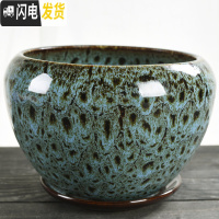 三维工匠花盆陶瓷大号特大带托盘绿萝创意家用吊兰个性多肉小花盆 S1苹果QKL单个 大花盆容器