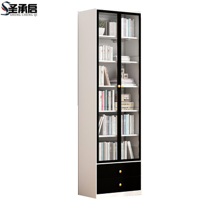 圣承启 玻璃门书柜 60cm台