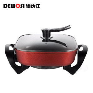 德沃仕 家用多功能电热锅 5升大容量双发热管 电煮锅电火锅 型号:DWS-1200