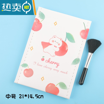 敬平镜子台式折叠化妆镜 梳妆镜 便携可爱单面镜宿舍镜 公主镜 大号 白底小熊 樱桃厚便携式用镜