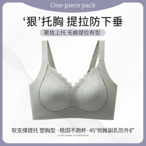 浪莎内衣女防下垂收副乳大胸显小胸聚拢2025年春季新款文胸不空杯