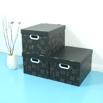 宜家牛皮纸收纳箱换季衣服储物箱收纳纸盒搬家纸箱有盖多尺寸