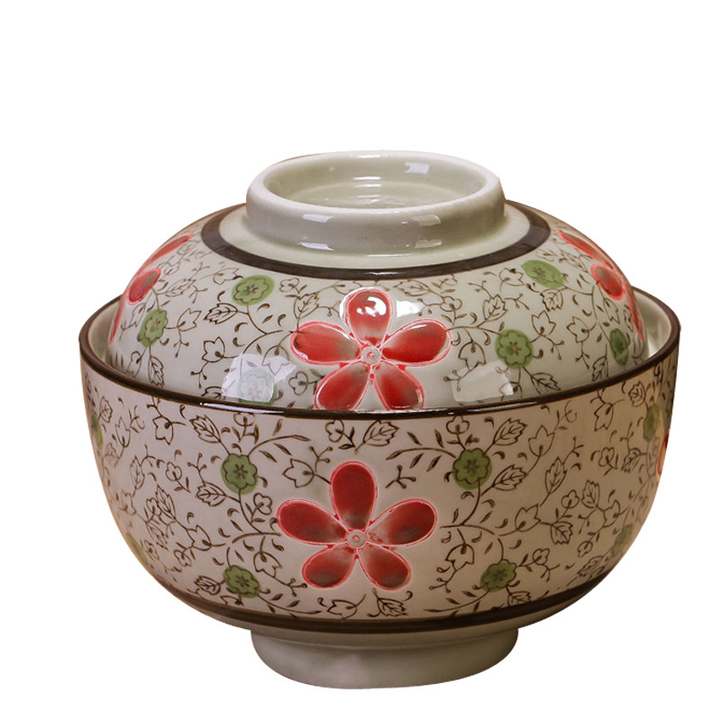 带盖陶瓷碗日式