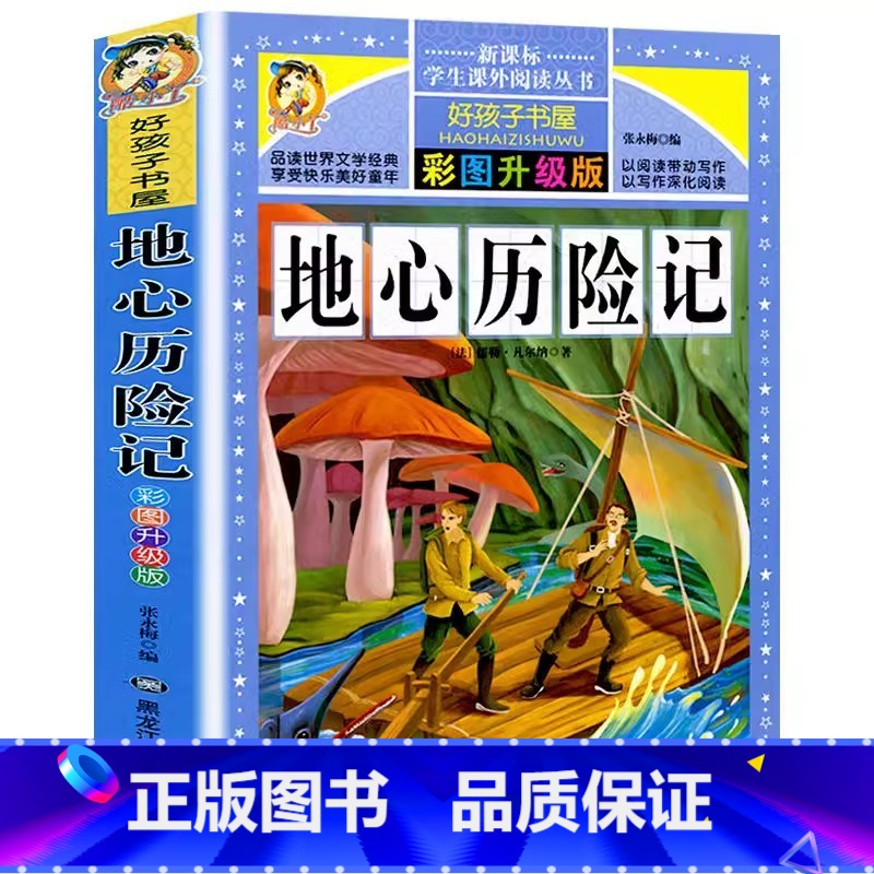 地心游记 [正版]地心游记历险记无删减小学生三四五六年级必读课外书黑龙江美术出版儒勒凡尔纳经典科幻小说名师导读批注读后感