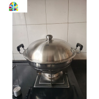 加厚400不锈钢双耳炒锅蒸锅两用电磁炉通用烹饪厨具圆底平底蒸片 FENGHOU 32平底双耳锅全套电磁炉/煤气灶