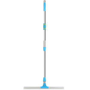 WYQ1081 刮水器可伸缩铝杆玻璃刮硅胶转向地刮推水器地面刮刀 50cm蓝色